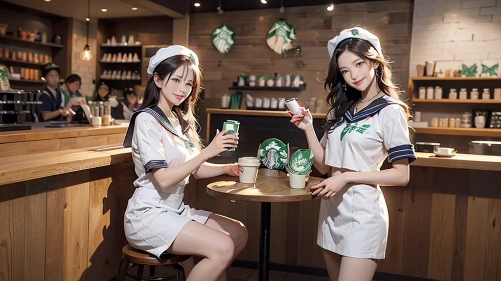 (((((Emphasize cleavage)))))
(((((((((Short-sleeved white sailor suit)))))))))
(((((((((White mini skirt)))))))))
(((((I can see my belly button)))))
(((((((お洒落でcuteInside the Starbucks store)))))))
8K、RAW Photos、Highest quality、Super detailed、Super Resolution、Ultra HD、8K壁紙、Amazing details
(((((((Inside the Starbucks store)))))))、
((((((Sit down and eat cake、Drink Starbucks coffee、smile))))))、((((Heart Necklace))))
Modern and sleek design:Interior design using natural materials、Many of the designs are warm and made using wood and metal.。
Large windows:自然光をたっぷり取り入れるためのLarge windowsがあり、Providing a bright and open space。
Green Interior:Potted plants are effectively placed、It creates a relaxing atmosphere。
artwork:Works by local artists、Starbucks-related art on display。
Cozy seating:Cushioned chairs and sofas、Bar sheet etc.、A variety of seating options available。
Open kitchen area:Being able to see how drinks and food are made、We provide peace of mind and transparency。
Unique lighting:Antique lamps and chandeliers、Modern lighting fixtures are used。
Comfortable background music:Relaxing music is playing、A comfortable space is provided。
Wide々Table space:一人でもグループでも使いやすいWide々There is a table with。
Community Table:There is a large table where you can socialize with other customers.。
Seasonal decorations:The decorations are themed according to the season.。
Design with a local feel:The design incorporates the local culture and characteristics.。
Fragrance production:コーヒーの香りが店内にWideがり、A space that satisfies the five senses has been created.。
Conversation with a barista:フレンドリーなConversation with a baristaが楽しめるカウンターエリアがあります。
8K、RAW Photos、Highest quality、masterpiece:1.2、Super detailed、Super Resolution、Ultra HD、8K壁紙、Amazing details、Photorealistic:1.4、Having fun by the water、Full Body Shot、Full body photo、High-resolution RAW color photos、Professional photos、A scene full of emotion、Very detailed and beautiful、Ultra HD、8K壁紙、Amazing details、Huge file sizes、Highly detailed beautiful girls、Highly detailed face Highly detailed eyes、Extremely realistic skin、 Highly detailed fingers, Highly detailed nose, Highly detailed mouth, Perfect Anatomy, Highly detailed background, Highly detailed clothing, Teen, cute女の子, Famous Japanese Idols, cute, Realistic body, Slender, White skin, Glowing Skin, Slim body, Realistic Face, Delicate eyes, double eyelid,