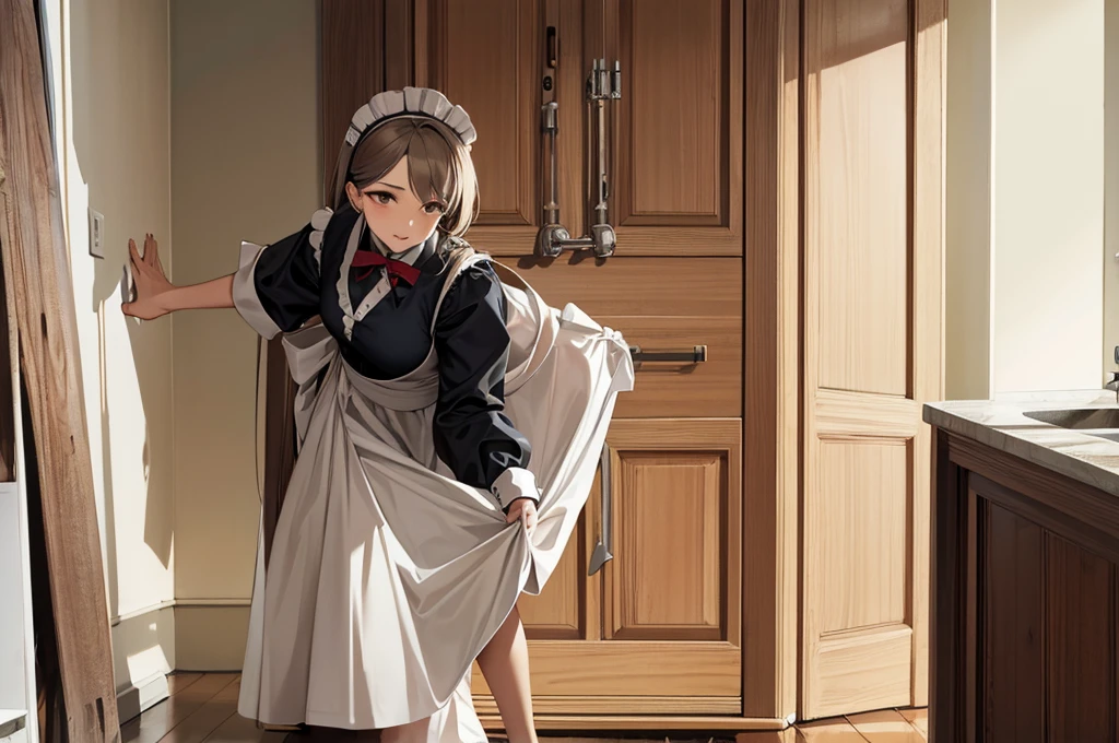 maid knocking on the door
