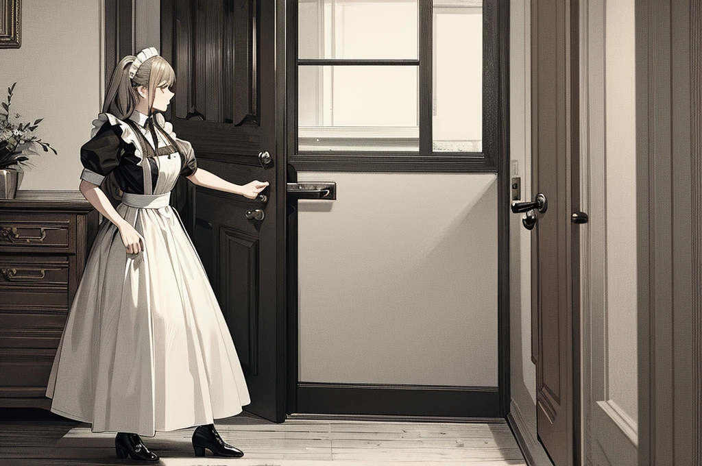 maid knocking on the door