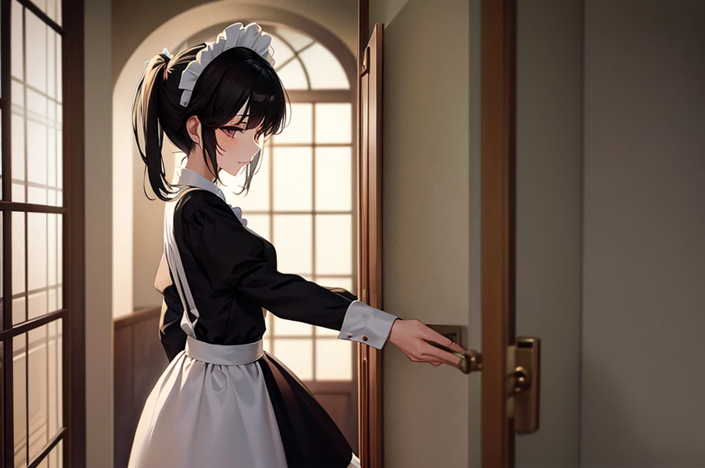 maid knocking on the door