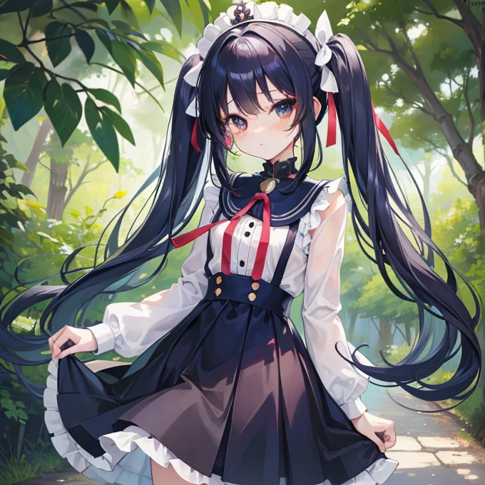 photo realistic, (masterpiece,best quality:1.4),(8k,raw photo,photo realistic:1.2),Not Safe for Work, detailed skin,detailed face,1girl, idol, cute face, super resolution,retro realistic details Illustration,,{{{elaborate,intricately,fantastic,delicately,tremendous,meticulous,minute,incredibly,obsessed,artisan's,subtle,virtuoso,skillful,vibrant, vivid, complex}}}, clearly focus edge, fresh natural gradation, best quality, amazing quality, very aesthetic, absurdres, (((Black pinafore dress))), mini skirt, frilled panties, happy, medium bob, (Black hair), ((straight hair)), shimmering eyes, Blue eyes, droopy eyes, long hair, hair pulled back, , , 10-yo, a smile, red blush, (((wearing a white sling on head))), (((standing skirt-lift))), panties shot, (from below), up-skirt, (White beret,Comes with a Pink bow), ((White kneehighs)), loafers, School backpack, flat chest, beautiful hands, ((yellow neckerchief)), baby face , staem,