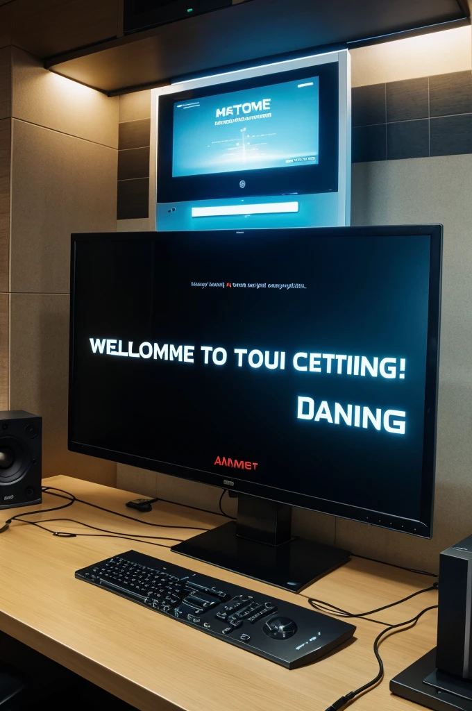 A Monitor Written on it "welcome to game Designing