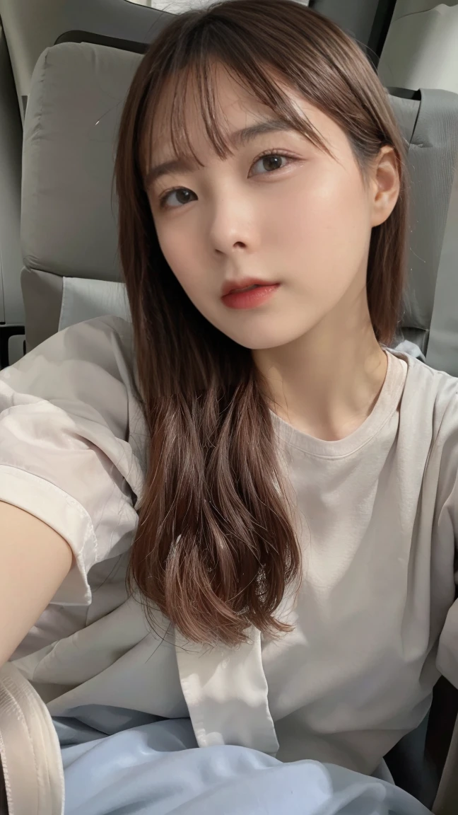 20 year old cute Japan woman, ((Extremely precise and accurate anatomy:1.0)), (Highest quality realistic skin textures:1.6), clean and glowing skin, Thin Skin, mesh, (Enhances the beauty of skin texture:1.2), ((((The texture of each individual hair, long and delicate lashes, Beautifully trimmed eyebrows, Facial pores, Detail of blood vessels in the white of the eye, Thin and visible capillaries in the skin)))), (Realistic as a photo:1.4), (Very realistic:1.4), (Improvement of quality:1.4), Realistic lighting, Backlight, A gentle light that illuminates the face, Ray Tracing, Bright light, (Smoother lighting:1.05), (Improving the quality of cinema lighting:0.9), 32k, fine grain, Detailed face, (Film Grain:1.1), (Natural smile:0), Accentuates body lines, High resolution, Natural look, Kind eyes, Delicate light and shadow, Clear skin, Graceful Pose, Beautiful Eyes, Sharp details, Soft light reflection, Beautiful contours, Delicate skin tone, Natural background, Natural poses in everyday situations, Extremely fine detail, Lora Style