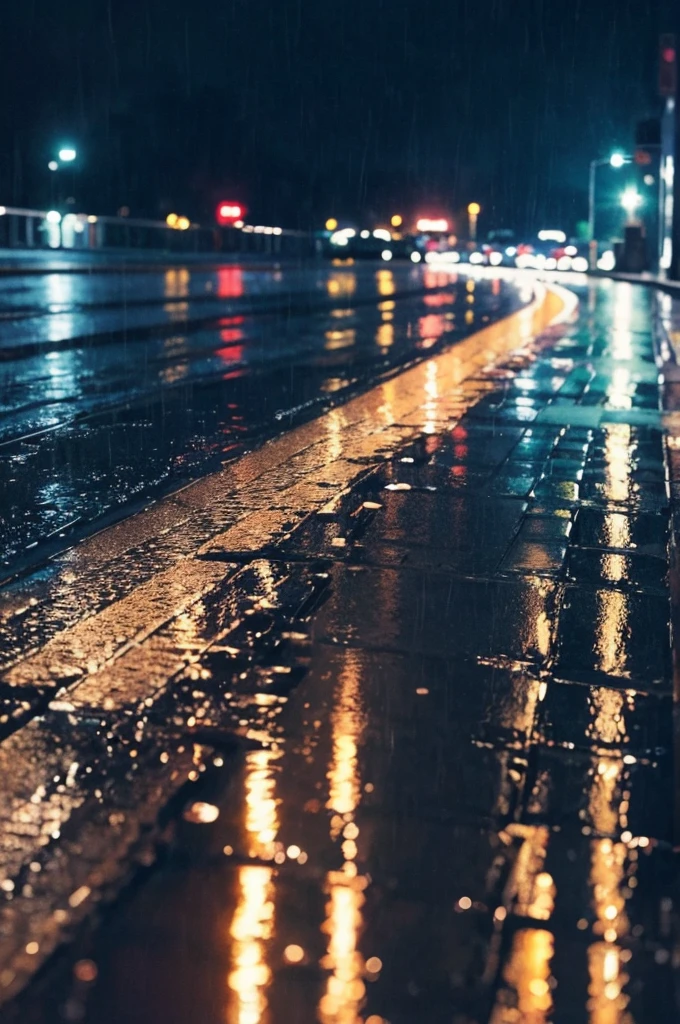 Background only、Rainy night view