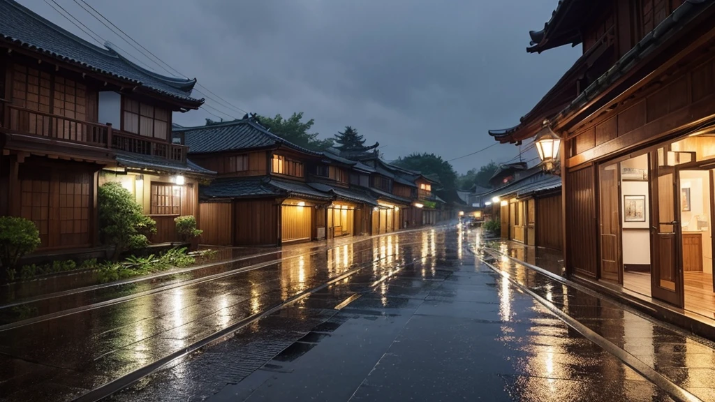 Background only、Rainy night view