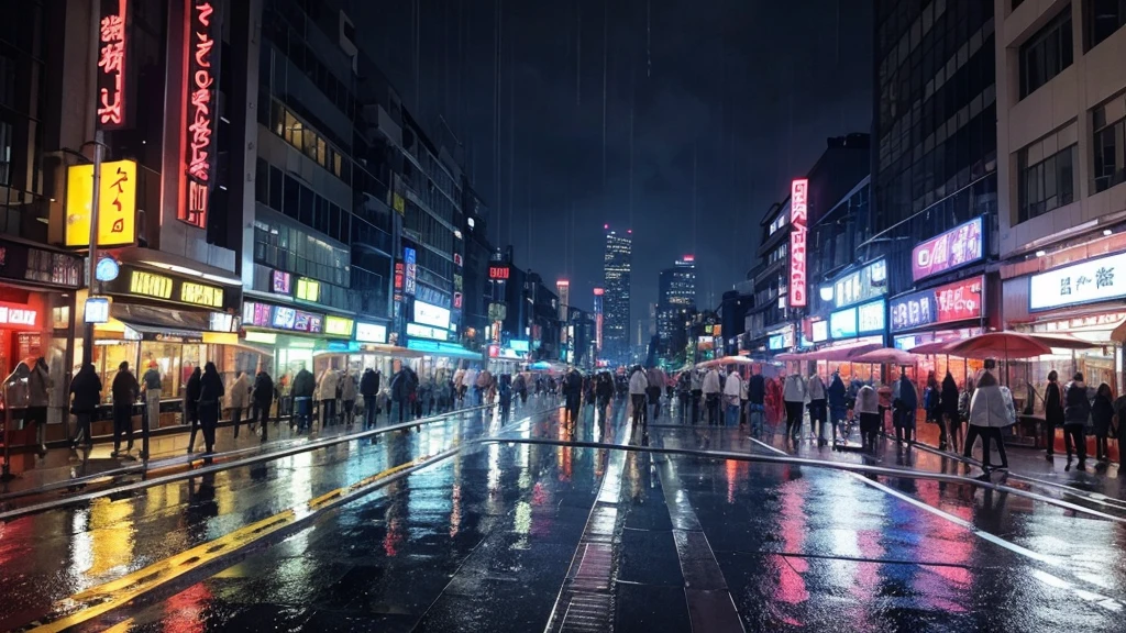 Background only、Rainy night view