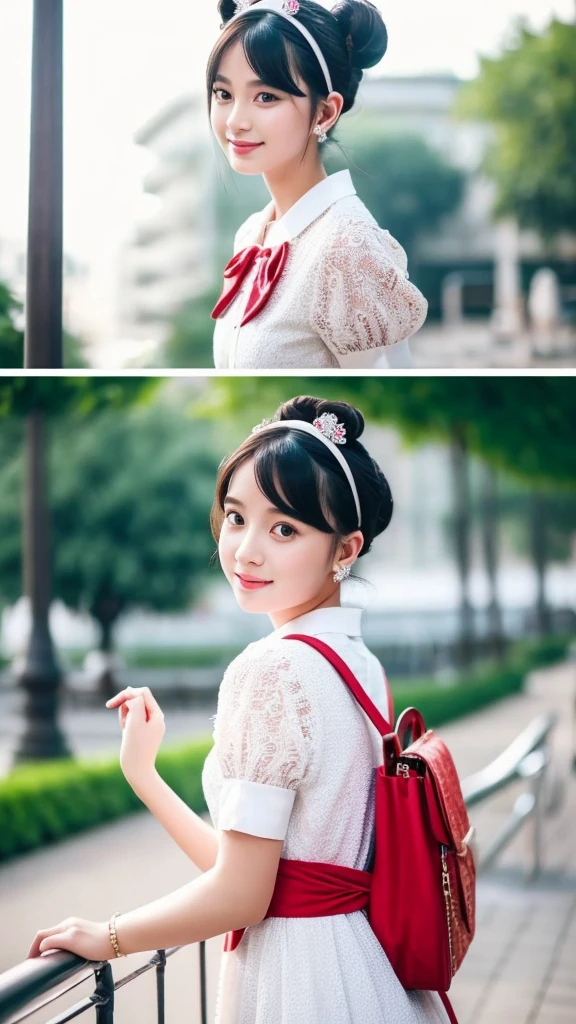 Good afternoon REI 👋
Bahan gagal, mau di buang syg 🙈😅
Moga pasangan romantis nya berkenan 🙏😁

Prompt :

A young Chinese woman, updo hairstyle, wearing a fashionable and trendy dress with shoes, panda ears headband. hugged affectionately from behind by a handsome young man in fashionable and modern clothes. white background with a colored heart shape that says "enall
 &Lidia ", big, bold and cute letters. Realistic photos, ultra HD

#Bing
#image_creator