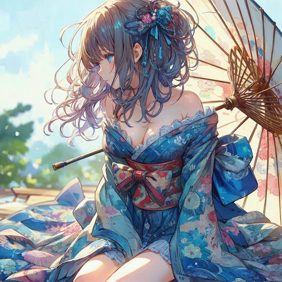 Official art using high-quality hand-drawn watercolor sketch techniques. (best quality,4k,8k,highres,masterpiece:1.2),ultra-detailed,beautiful detailed eyes,A girl with beautiful eyes, everyone, beautiful anime girl, cute anime girl, smooth anime art, anime style, elegant colors, soft lighting, delicate beautiful eyes, very coquettish, (beautiful large breast:1.2), (correct hands:1.2),