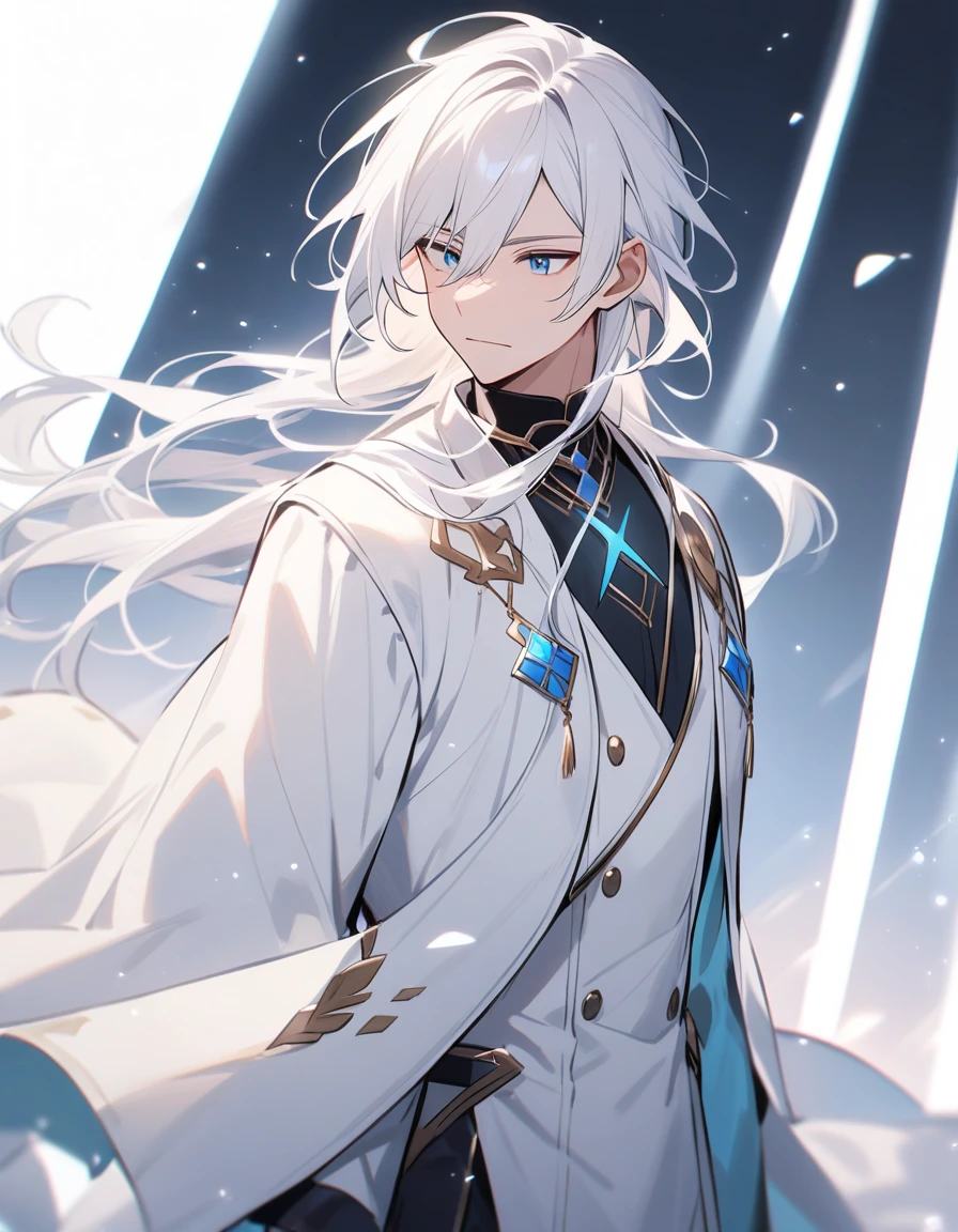 man long white hair
