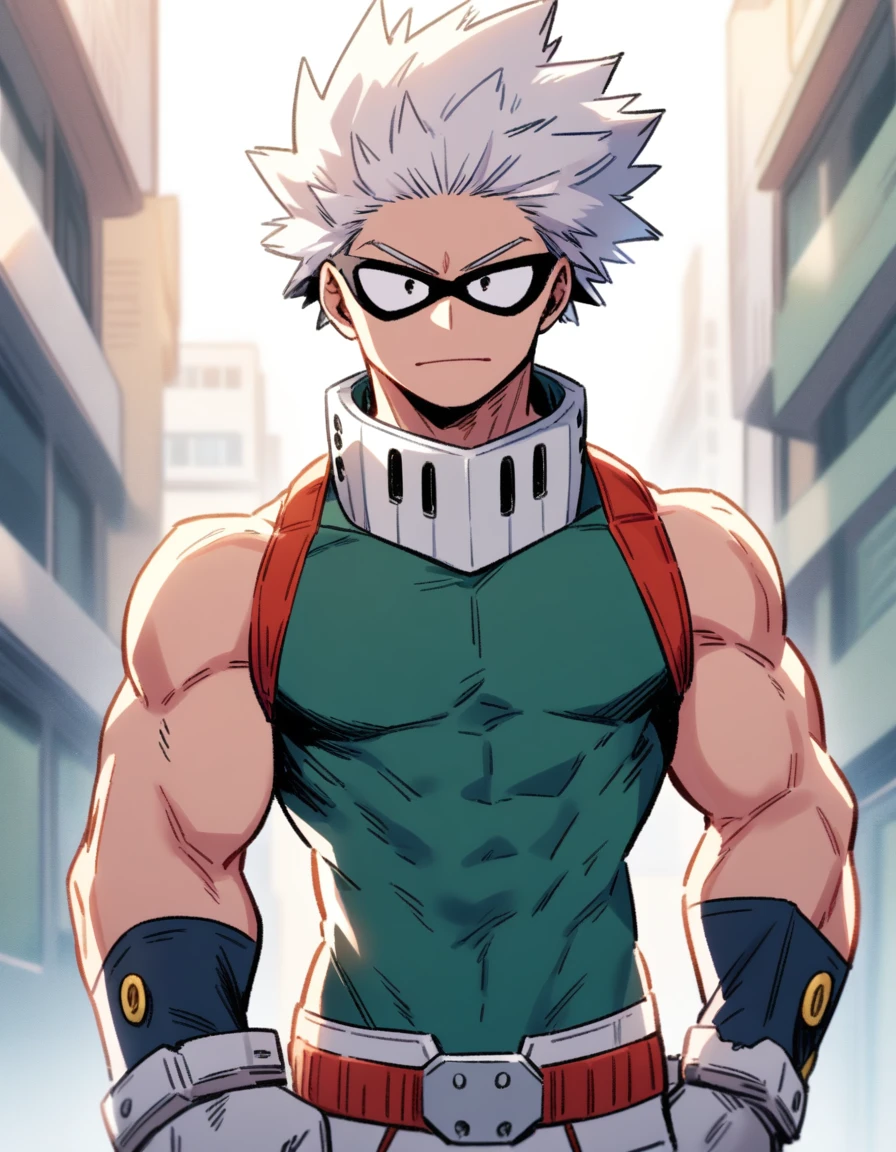 boku no hero academia,man,long white hair
