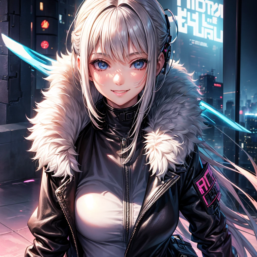 middle School girls，smile，Beautiful girlultiple girls，ＳＦfashion，Cyberpunk Girl，Angelic beautiful girl，fur jacket，leather jacket，I&#39;m horny，Best Quality，perfectionな女の子，Super cute girl，Long Hair、She has her bangs down，最新fashion，未来のfashion，Ultra HD，Young girl，sex，Sparkling eyes，Naughty Girls，Blowjob，Full body image，Absurd，Beautiful girls，Beyond Beautiful Girl，perfection，The room，