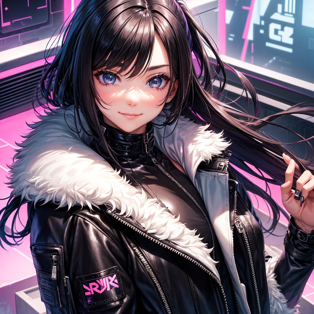 middle School girls，smile，Beautiful girlultiple girls，ＳＦfashion，Cyberpunk Girl，Angelic beautiful girl，fur jacket，leather jacket，I&#39;m horny，Best Quality，perfectionな女の子，Super cute girl，Long Hair、She has her bangs down，最新fashion，未来のfashion，Ultra HD，Young girl，sex，Sparkling eyes，Naughty Girls，Blowjob，Full body image，Absurd，Beautiful girls，Beyond Beautiful Girl，perfection，The room，