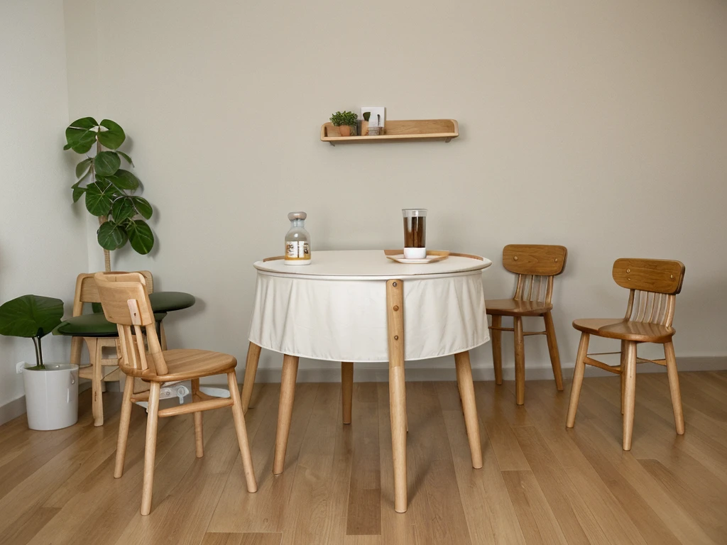 change table to small round wooden table with chairs