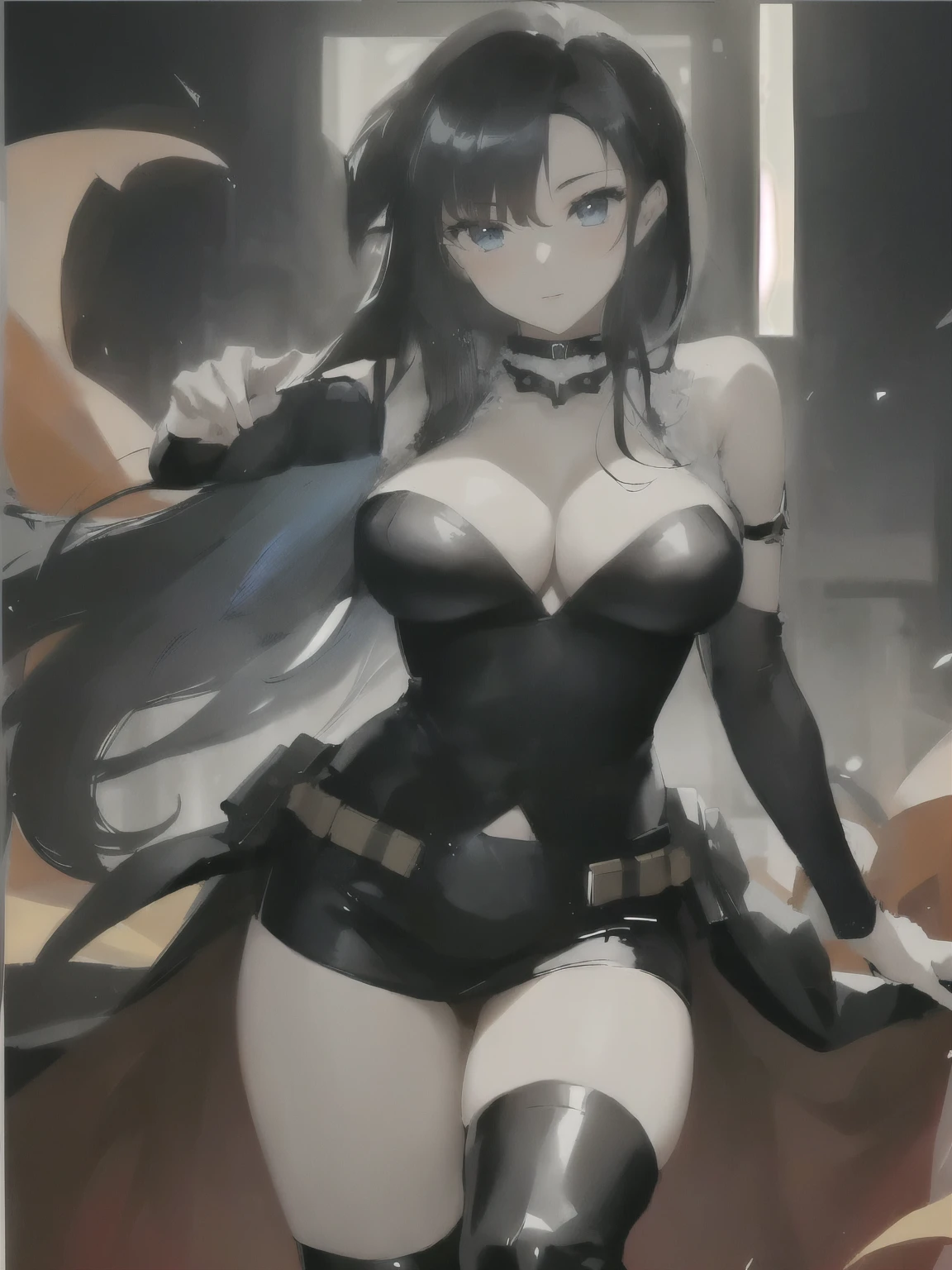 anime girl in black and white outfit posing for a picture, seductive anime girl, from girls frontline, badass anime 8 k, fine details. girls frontline, guweiz, guweiz on pixiv artstation, guweiz on artstation pixiv, extremely detailed artgerm, [ 4 k digital art ]!!, artwork in the style of guweiz