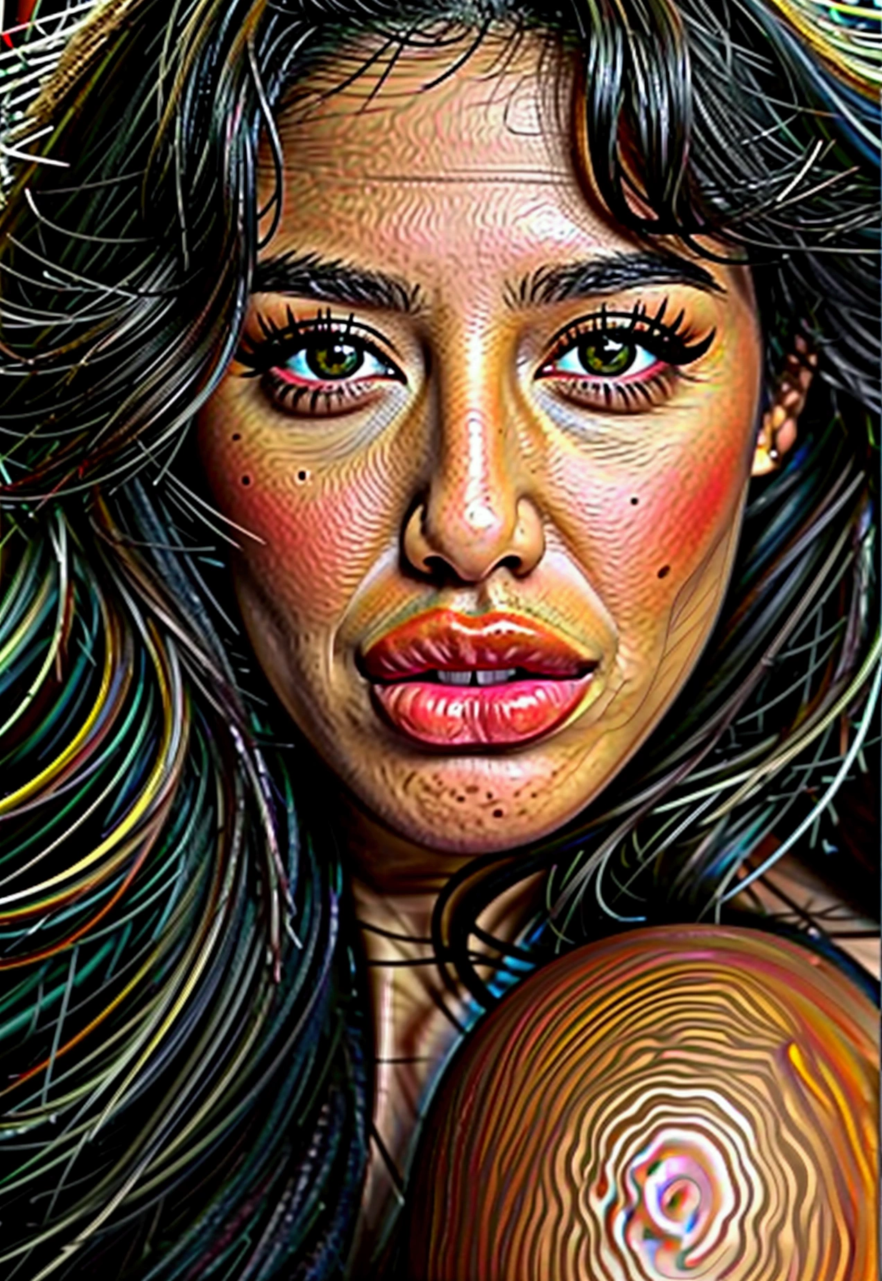femme latina, peau bronzé, cheveux brun long et ondulé, magnifique, sexy, belle, latina, mbe11ucci, regard sexy, érotique, lumière tamisée, Monica Bellucci, bimbostyletwo, Hand, detailed, perfect, perfection, hands, UnderButt