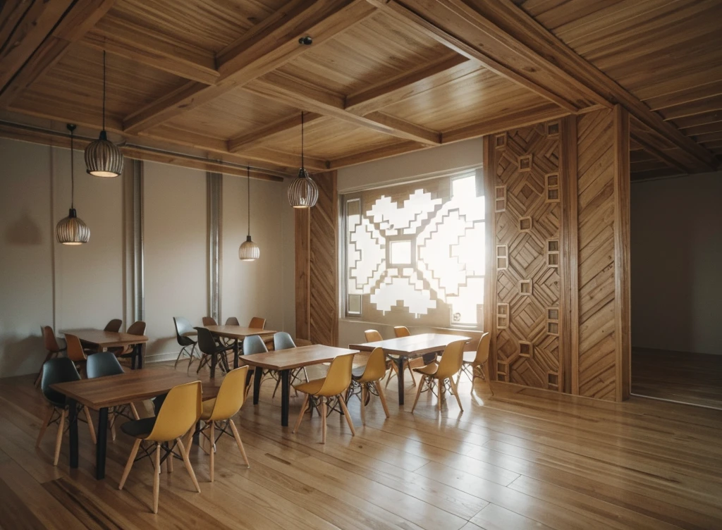 Iso perspective with close-up shots of the entire A modern house model, white walls, flat roof and wooden windows, surrounded by trees, Soft lighting, architectural design in detail, style of modern photography
