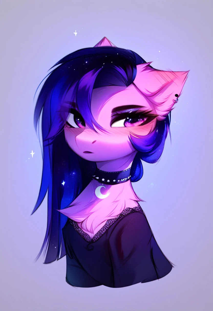 check_9, check_8_up, check_7_up, source_fluffy, rating_safe, from Magnaluna, Luna poses seductively in a gothic bedroom, antro, blushing,