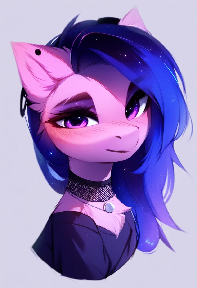 check_9, check_8_up, check_7_up, source_fluffy, rating_safe, from Magnaluna, Luna poses seductively in a gothic bedroom, antro, blushing,