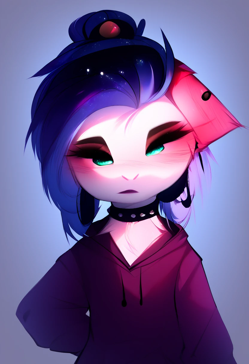 check_9, check_8_up, check_7_up, source_fluffy, rating_safe, from Magnaluna, Luna poses seductively in a gothic bedroom, antro, blushing,
