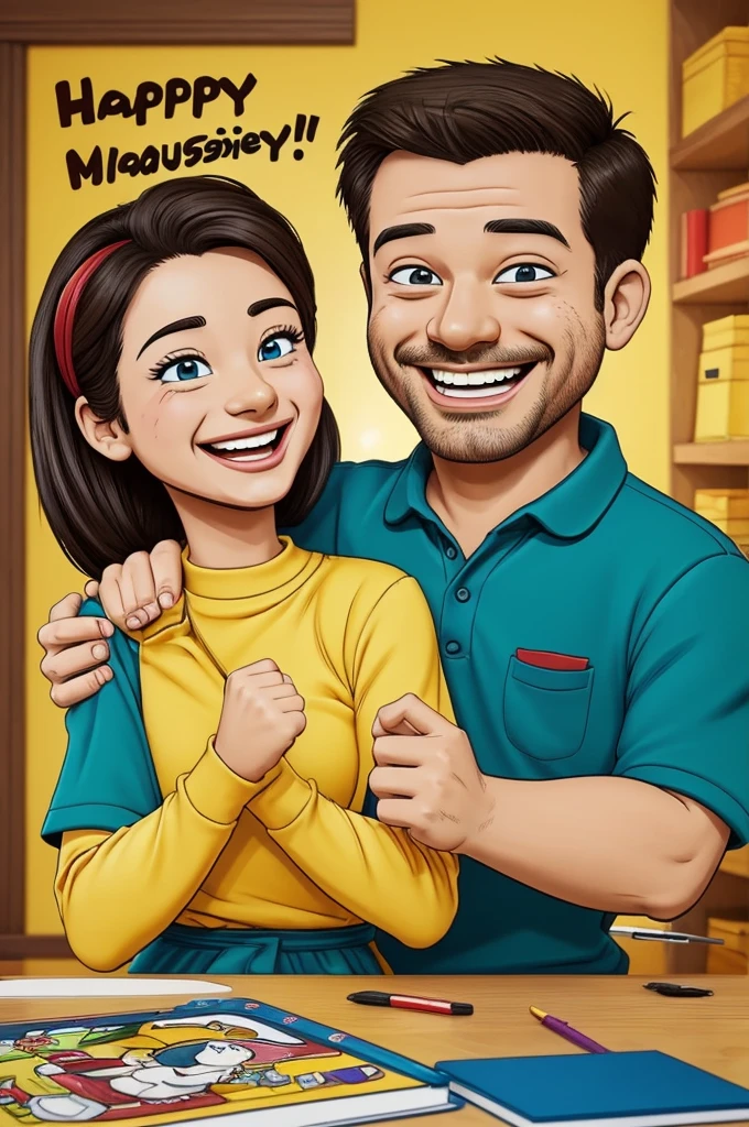 ((best quality)), ((masterpiece)), (detailed), cartoon happy coz it's Friday