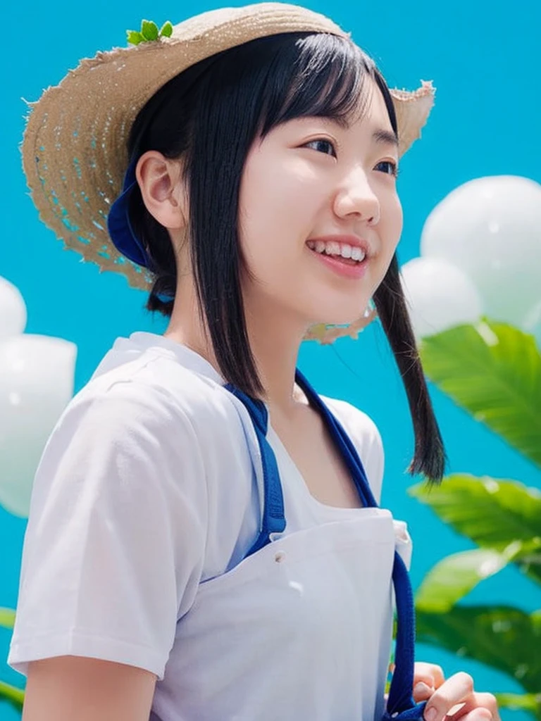 summer、On the way to school、(upper body shot)