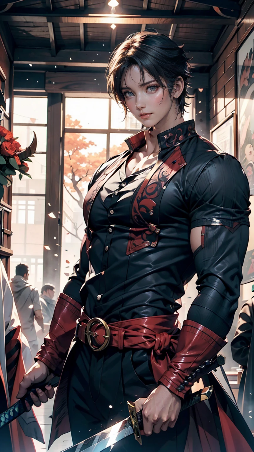 Close-up of a person holding a sword in front of a horde of zombies, Roronoa zoro, Amazing anime 8k, 4K Manga Wallpapers, Best anime 4k konachan wallpaper, Spectacular artwork of anime, Handsome men from Demon Slayer, Demon Slayer Art Style, anime art wallpaper 4k, anime art wallpaper 4k, anime wallpaper 4k