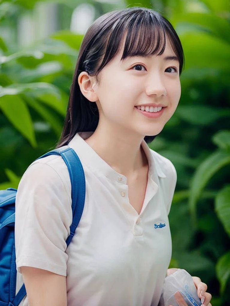 summer、On the way to school、(upper body shot)