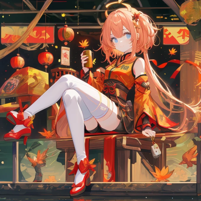 Autumn Festival、Mascot character、Animals in clothes、full body Esbian、cute little、A sexy、Well-formed face、Detailed eyes、Idol、