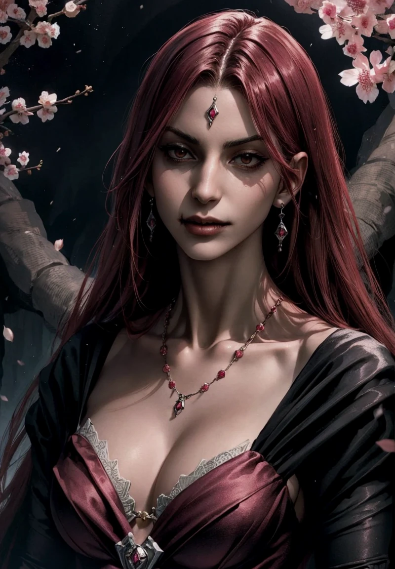 Vampire_caballero woman, Alone, portrait,, (majestic, Awesome, exquisite:1.3), Sakura Haruno