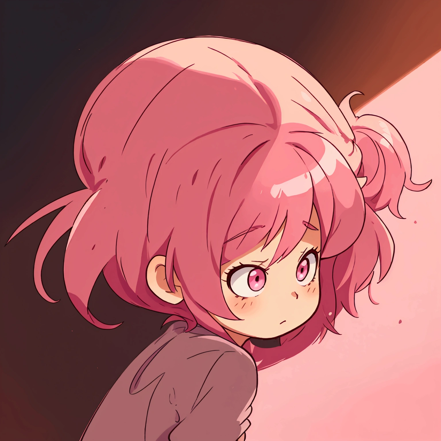 cartoon drawing of a girl with pink hair and bat wings, Coffee pits, Anime, pink hair in ponytails and pink eyes, chibi, magical girl style, chibi, portrait of a magical girl