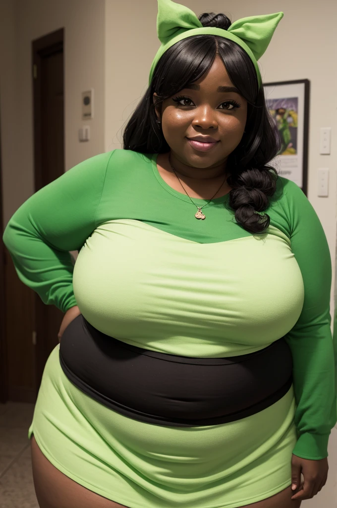 fat black girl cosplaying as fiona drom shrek