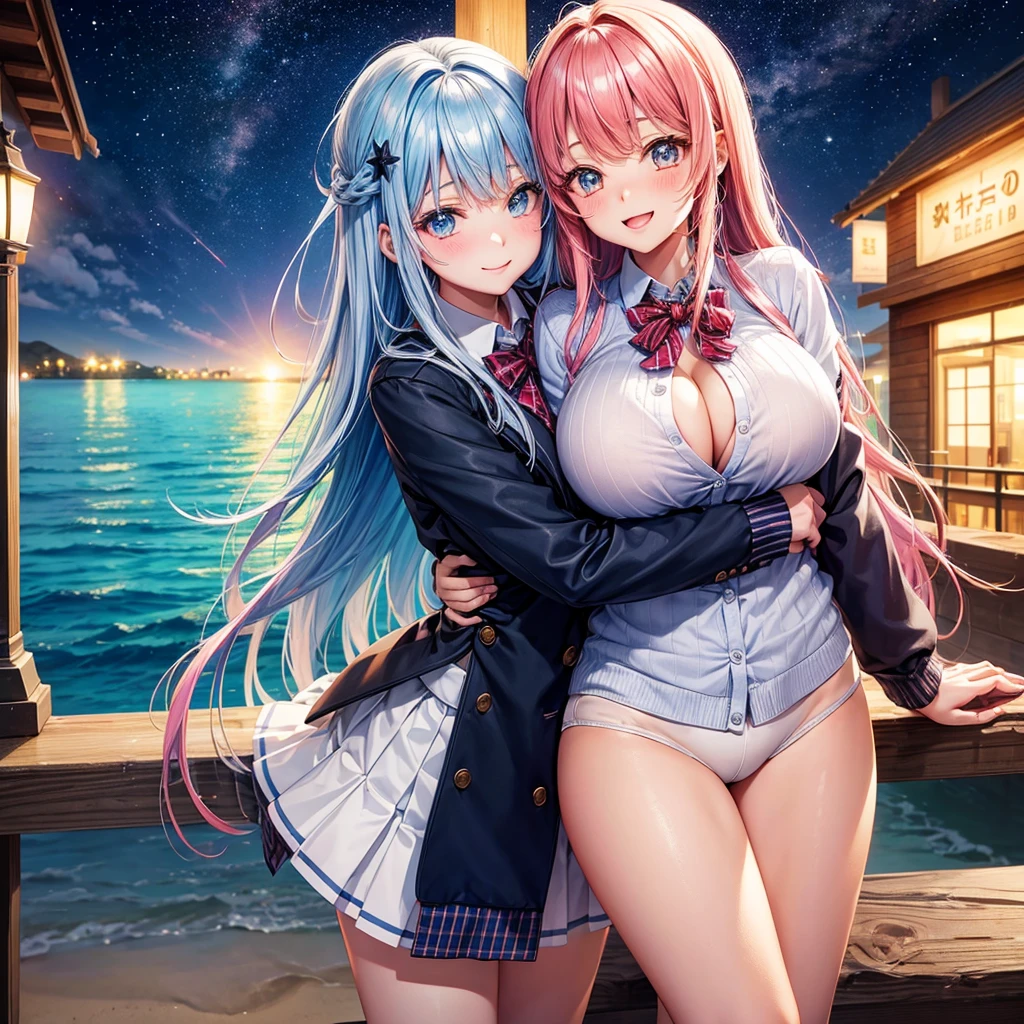 middle School girls,smile,Beautiful girls,The best quality to get you horny,Multi-colored hair,Perfect Girl,Girls hugging each other,Super cute girl,Ocean,Starry sky background,Cute uniform,blazer,School festival,Wearing a cardigan,Long Hair、Sparkling eyes,She has her bangs down,Colorful,Ultra HD,Young girl,sex,Naughty Girls,Full body image,Big Breasts,Beautiful Girl's Paradise,Fashion Girl,Naughty Girls,Beautiful Girl Country,High-dimensional beautiful girl,A beautiful girl who transcends everything,So beautiful,Absurd,Beautiful girls,