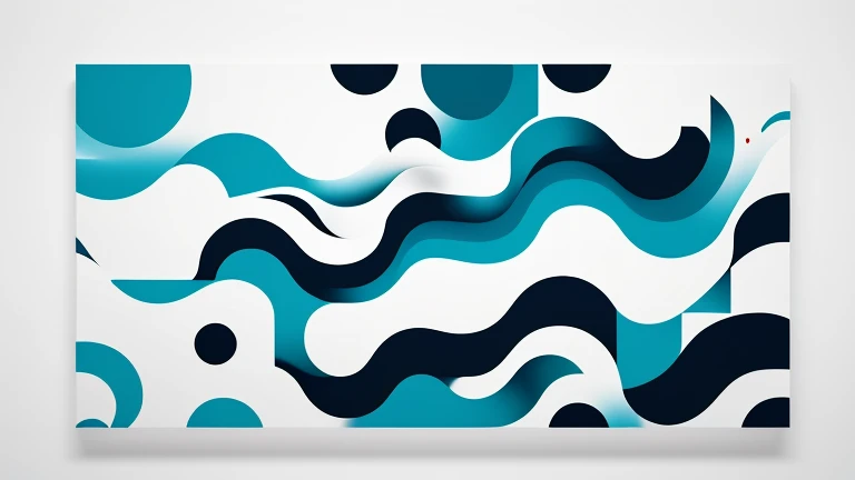 Felipe Pantone Style - 8k, 2D, Modern, Minimalist, colorful, 80s Abstract Geometric Art - High Contrast, Angular - Jackson Pollock style - White background - Ski resort themed