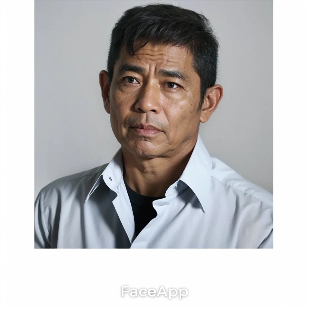 A realistis indonesianman face age 40 years wear a white shirt,ultra hd 8k