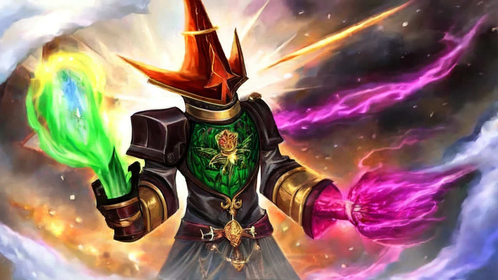 a character named Lector, who is a wise old man with a magical floating book and a staff adorned with glowing runes. He wears a pointed hat and a robe covered in patches of letters and numbers. Lector specializes in manipulating the battlefield with spells of learning and intellectual growth, aiding allies and weakening enemies with his knowledge.
