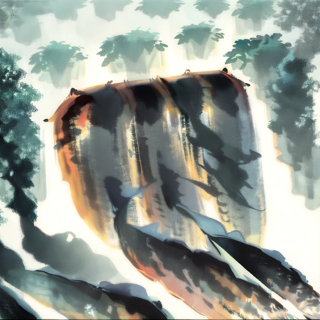 REALISTIC,Various angles of tiger roaring,After unlimited exposure,Overlapping tiger heads form multiple translucent afterimages,Positive view,Secret Forest Land