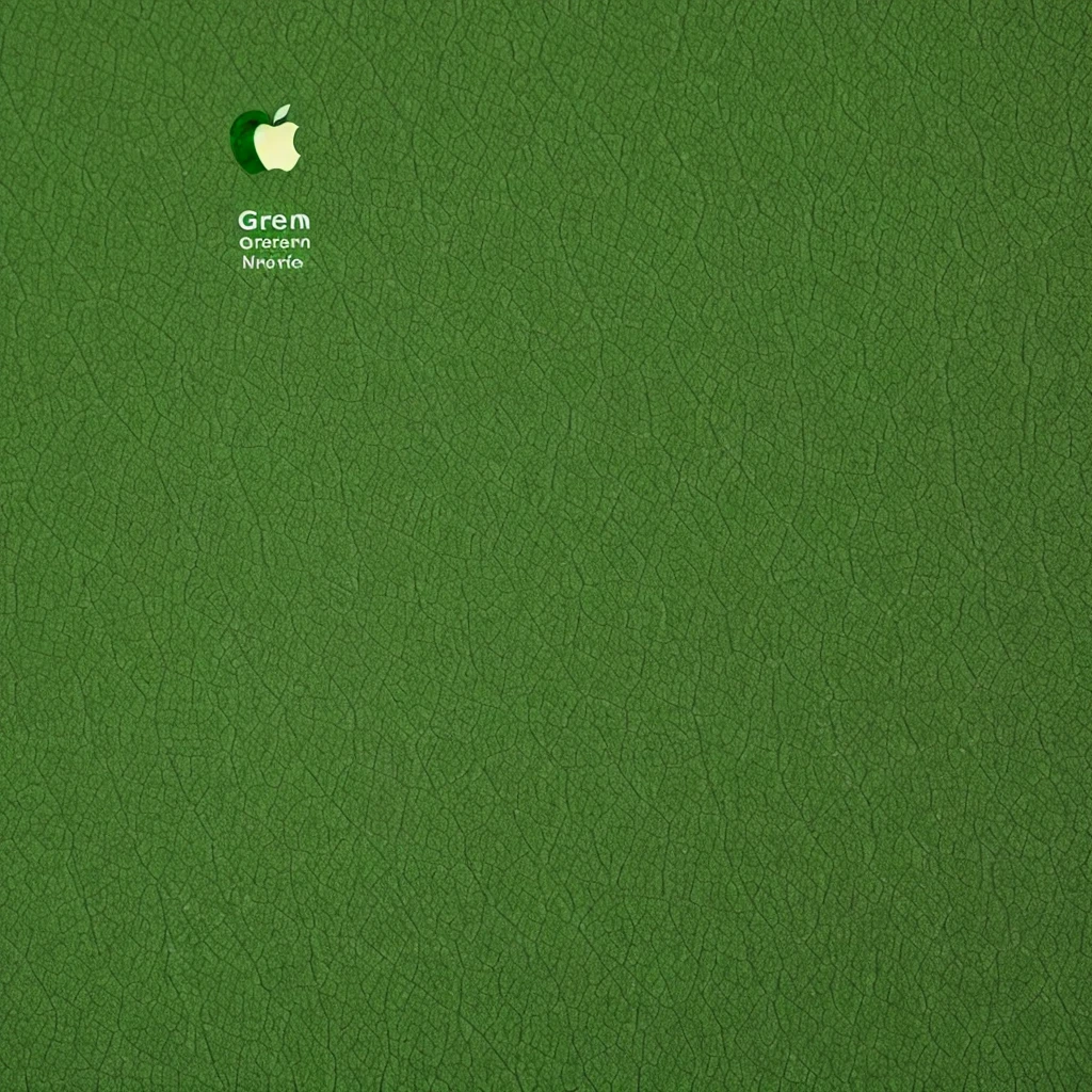 a design with the inscription “Green Apple” on a green wave with green appearance