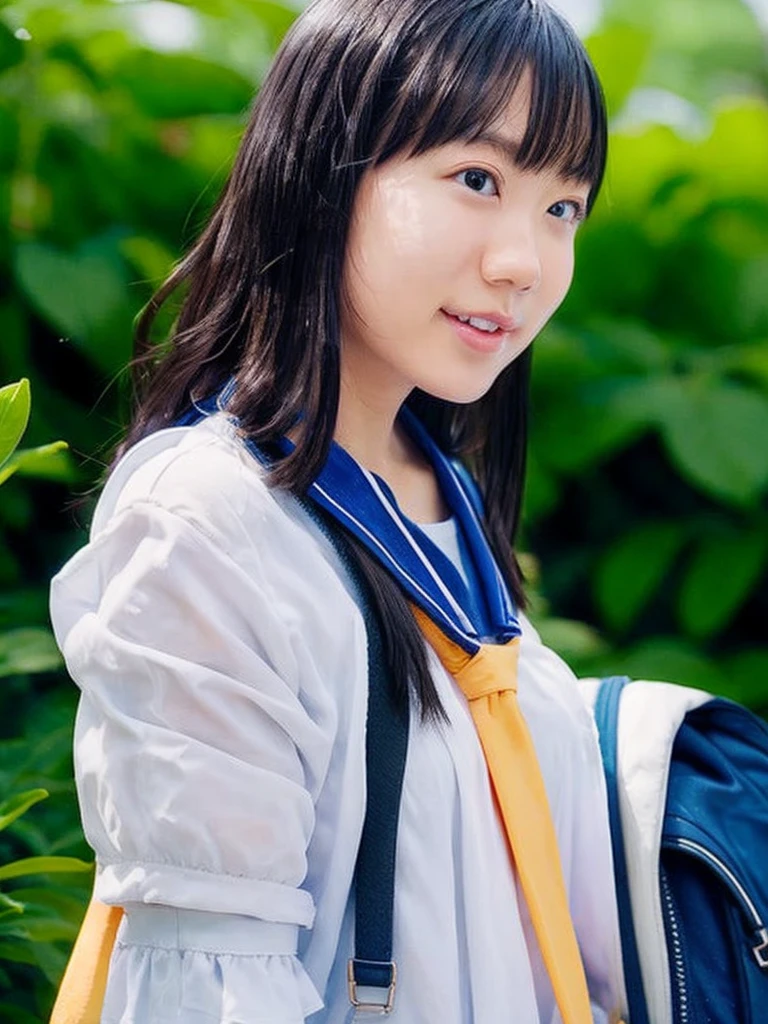 summer、On the way to school、(upper body shot)