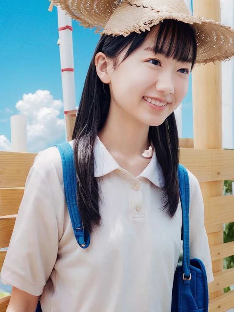 summer、On the way to school、(upper body shot)