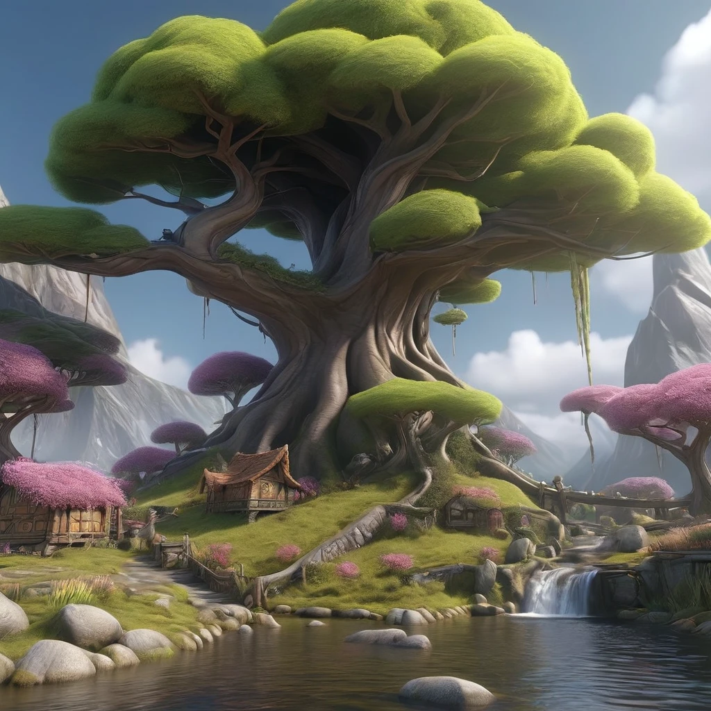 3D fantasy scene, high detail, 4k