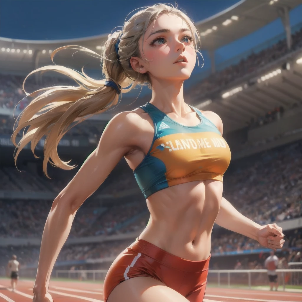 masterpiece, (textured skin), best quality, gorgeous beautiful girl, (a female judo athlete), detailed clothes,large breasts,narrow waist,, (beautiful face), cinematic lighting, (at judo venue ),