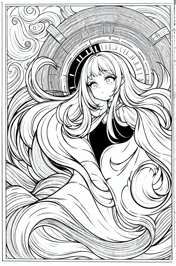 As a coloring book, the color should be black and white, the border should be simple, with the same line thickness, clear and bold. 