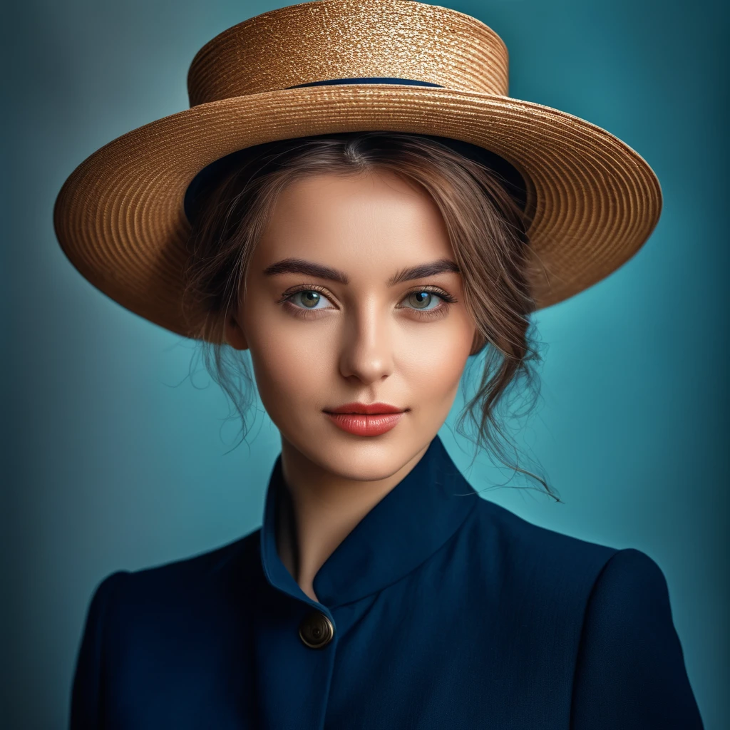 
femme arafée dans un chapeau debout dans une pièce avec beaucoup de photos, portrait doux 8 k, Sergueï Zabeline, photographie couleur portrait 4k, par Fiodor Rokotov, Photographie de portrait artistique 8k, Alexeï Egorov, par Irakli Nadar, Superbe portrait, fille française, portrait VFX très détaillé, beau portrait
