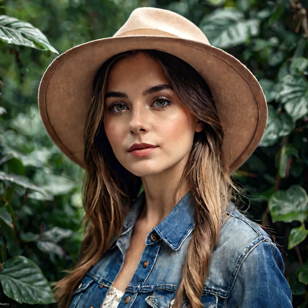 femme arafée dans un chapeau debout dans une pièce avec beaucoup de photos, portrait doux 8 k, Sergueï Zabeline, photographie couleur portrait 4k, par Fiodor Rokotov, Photographie de portrait artistique 8k, Alexeï Egorov, par Irakli Nadar, Superbe portrait, fille française, portrait VFX très détaillé, beau portrait