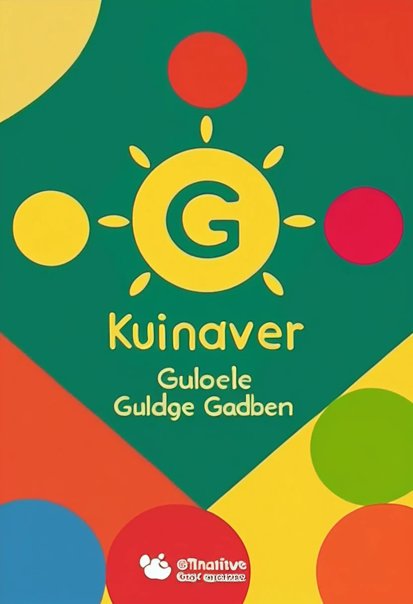 I want to generate a unique logo for a kindergarten named “Giggle Garden Preschool.” (GGP)” with the motto “Discover, Explore, Thrive”, translates into Spanish as “Discover, to explore, Thrive".
