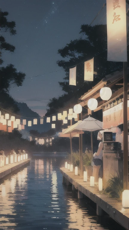 Background only, beautiful, mysterious, summer、night、festival、
