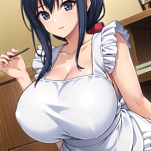 2girl,Super detailed,Married Woman,naked apron,Plump body