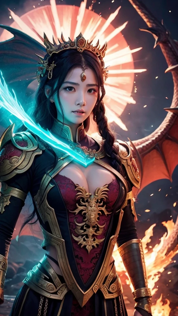 Goddess、Front facing、No exposure、Dragon
