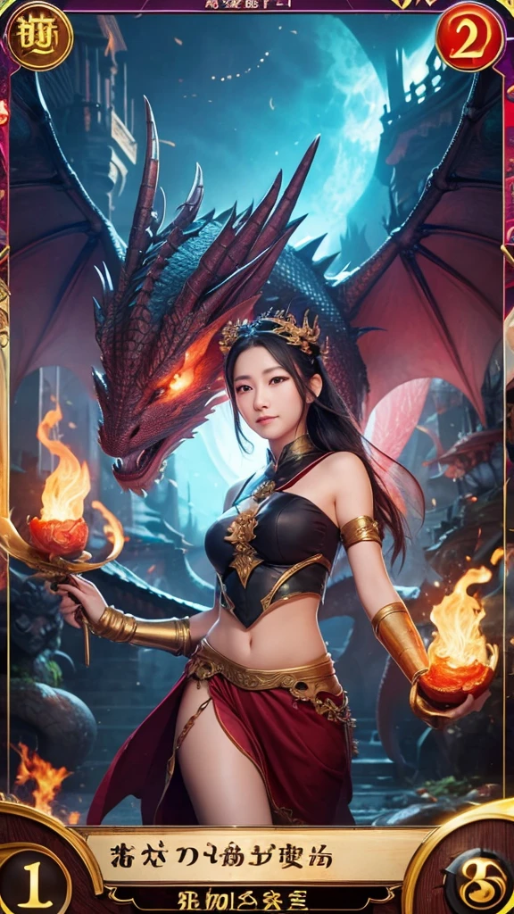 Professional , ​masterpiece、top-quality、photos realistic , depth of fields （Gemstone Black Metal Body:1.９),(Enamel Black、（cleavage of the breast）、（Chinese Dragon）、Mystical expression、Dragon Gold Weapon（Dragon Metal Body:1.４),Gorgeous gold weapons ,（（ Dragon's dense and gorgeous sword）） ,  、blood splashing、  ,warhammer 40k , adepta sororitas,Detail and gorgeous crown、（（Brown hair））、（The dragon）、（Castle background）、The dragon、（（Gangle's forest background））、Beautiful Caucasian beauty、（１a person）、dynamic ungle,(((Detailed and ornate dragon helmet)))、Smaller head、A smile、Castle background、Thin and beautiful female hands、cleavage of the breast、Mystical expression、Light Effects、Wind-effect、magic circles、With the legendary magic wand、（demonic wings）、Toostock、