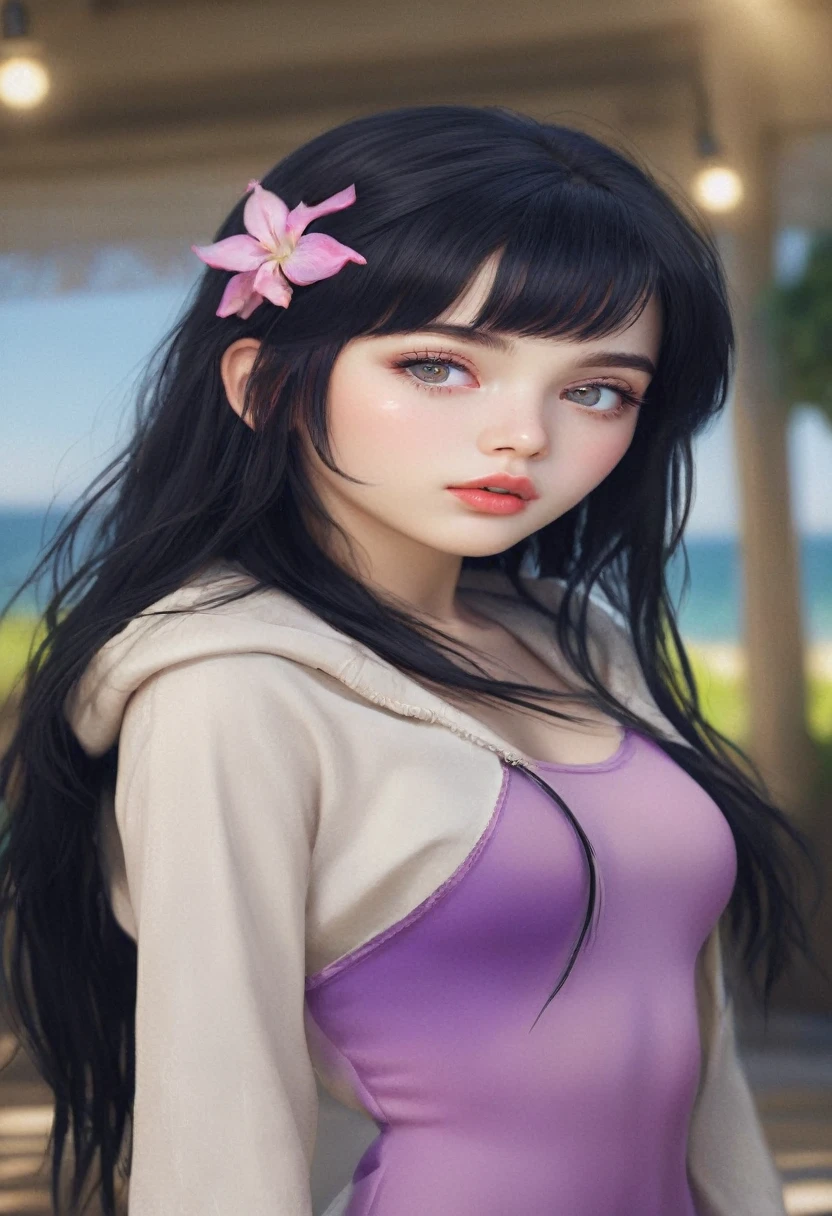 1girl, cute, realistic, black hair, ultra realistic, extremely detailed eyes and face, beautiful detailed lips, long eyelashes, photo-realistic, 8k, HDR, studio lighting, professional, vivid colors, intricate details, flawless skin, cinematic lighting, dramatic lighting, dramatic shadows, chiaroscuro, moody, atmospheric, elegant, serene, tranquil